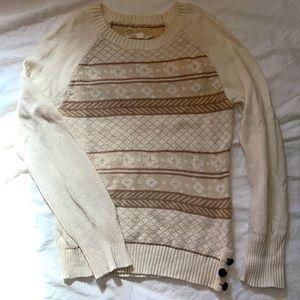 Prana BReatHe wool blend sweater cream tan Large